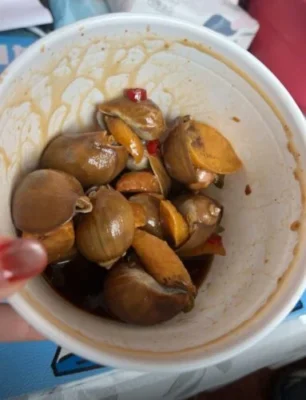 Click to view full screen Sizzling Spicy Abalone Snails Buy one bucket, get one bucket free and a 350g taster pack. photo review